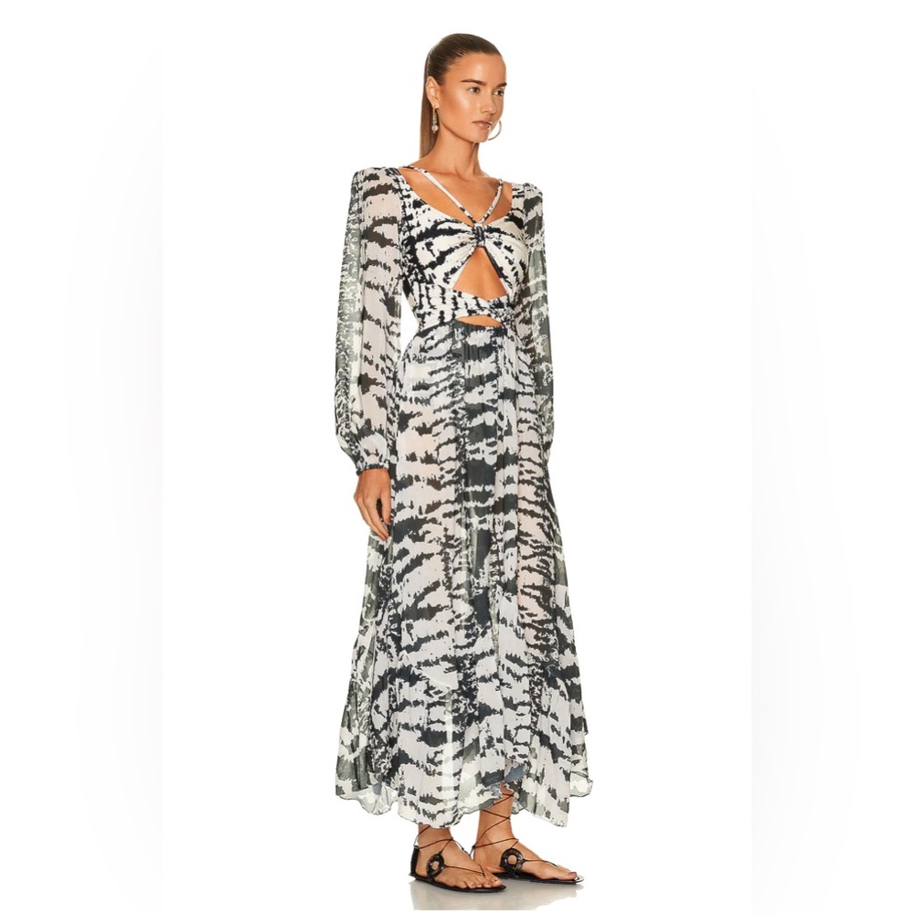 Patbo + Alessandra Ambrosio Cutout Zebra-Print Stretch Dress XS - NWT